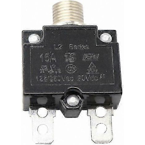 Disjoncteur thermique réarmable, montage sur panneau avec bouton-poussoir 12 V pour protection contre les surcharges, finition soignée (1/5)