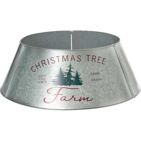 Christmas Tree Collar ROVANIEMI Iron Silver 65 cm