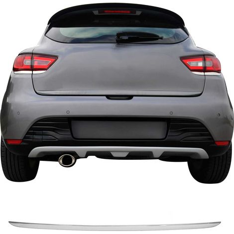 Garniture de Hayon Coffre pour Renault Clio IV 2012-2019 en acier inox foncé