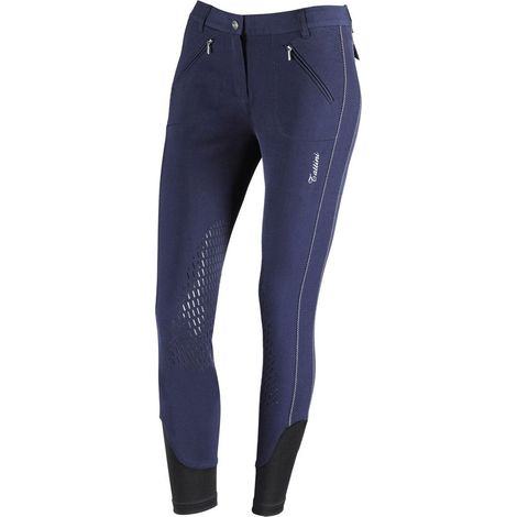 46, Bleu avec surpiqûres grises 09: Pantalon d'équitation Petunia femme avec grip antidérapant