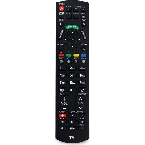 Télécommande TV Compatible avec Panasonic N2QAYB000747, VIERA, Sans Configuration (1/5)
