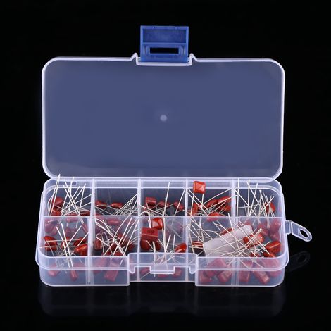 Set mit 100 CBB-Polypropylenfolienkondensatoren, Sortiment mit 10 Werten von 10 nF bis 470 nF (1/5)