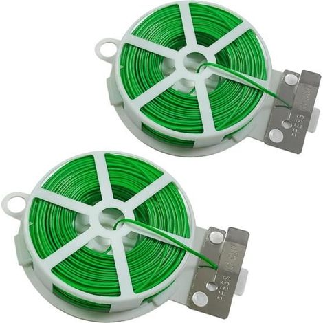 100m Fil Jardinage Vert,Lien Attache Plante avec Coupeur pour Convient pour Le Cerclage du Jardin,Les Filets d'Ombrage,(50m2) (1/5)