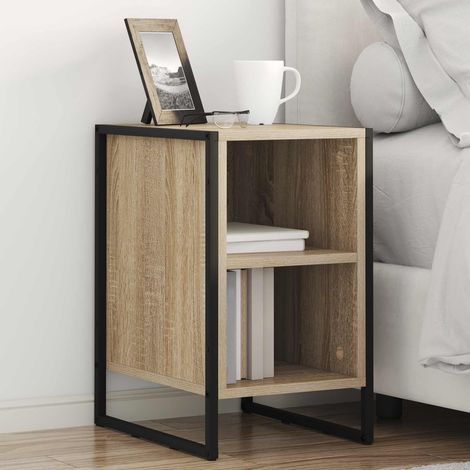 vidaXL Comodino Sonoma 39.5 x 30 x 50 cm Legno multistrato