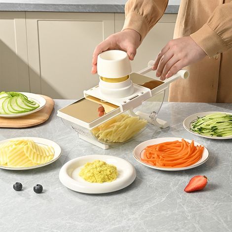 Râpe À Légumes - Râpe Rotative Pour Pommes De Terre Radis Concombre - Usage Cuisine Domestique - 1 Pièce (1/5)