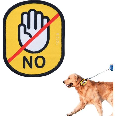 1 Pcs Insigne de Harnais de Gilet pour Chien de Compagnie Autocollant décoratif Service de thérapie Patch Crochet Anneau Ne Pas Toucher l'étiquette (1/5)