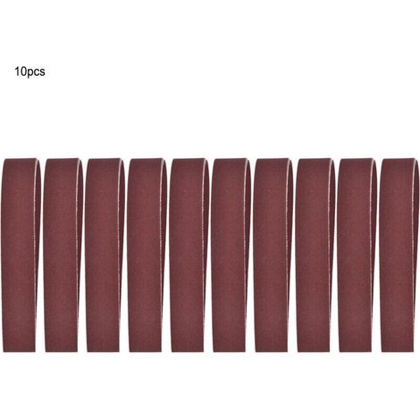 10 bandes abrasives de 760 x 25 mm. 30 x 1 pouce. pour ponceuse. grain 240-1000 (600)