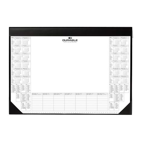 DURABLE Schreibunterlage 729101 59x42cm PVC mit Kalender schwarz