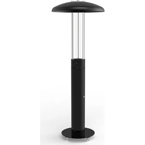 Stufa a Fungo a Pellet Max 7kW Struttura con Vetro Protettivo Lumea Nero (1/5)