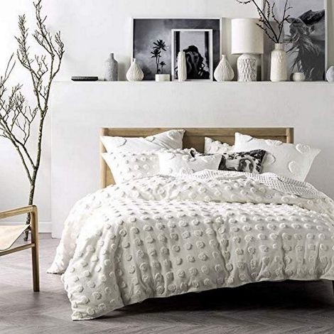 Linge De Maison Haze Housse De Couette, Blanc, Roi (1/4)