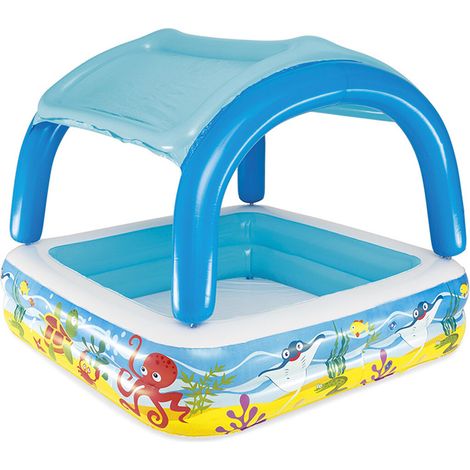 Piscina de juegos con toldo azul 140x140x114 cm 52192 Bestway (1/9)