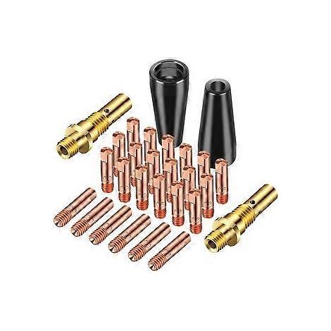 Kit de 28 buses à fil fourré sans air, embouts de 0,03 pouce et 0,035 pouce, pour postes à souder MIG Magnum 100L et Weld-Pak (1/5)