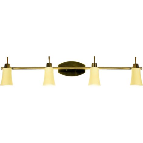 Plafoniera Candellux Kroton 4xG9 ottone/bianco metallo/vetro IP20