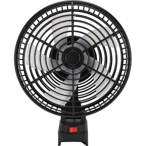 Ortviai Ventilateur sans fil pour chantier 8 pouces 20 W 3500 tr/min avec double sortie USB et batterie Li-ion
