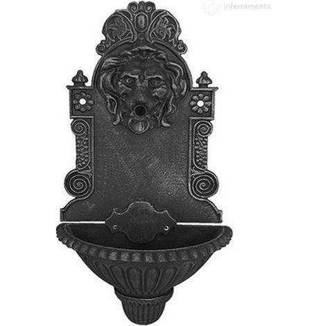 fontaine en fonte murale mod Leone cm 41x77 h sans robinet vert anthracite