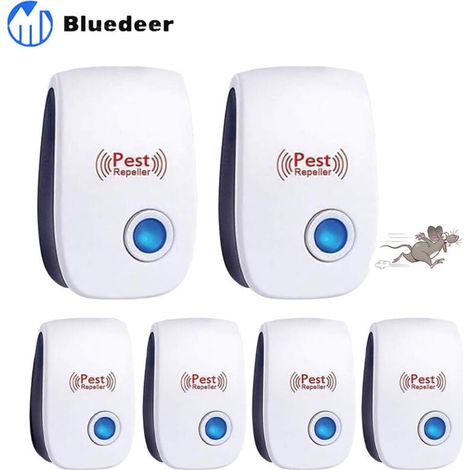 Lot de 6 répulsifs à ultrasons pour Souris - Répulsif à ultrasons pour Souris - Répulsif à ultrasons pour Souris - Répulsif à Souris - Répulsif à moustiques - Répulsif électronique pour parasites (1/4)