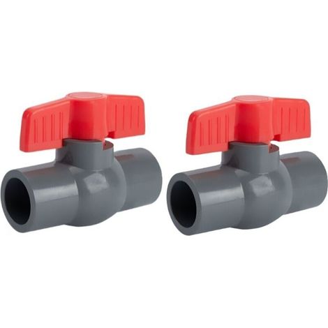 PVC-Kugelhahn, Kunststoff-Kugelhahn (20 mm) aesap thsinde 2 Stück (1/4)