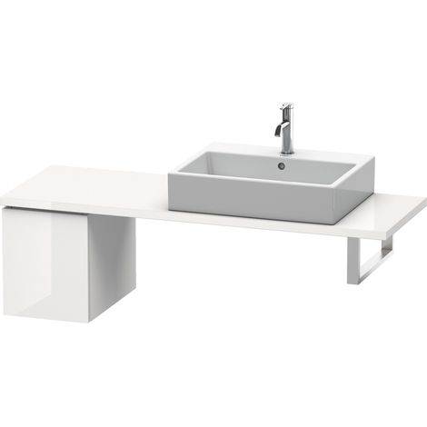 Duravit L-Cube Base pour console, largeur 320mm, profondeur 477mm, 1 tiroir, Coloris: Laque brillante blanche - LC582008585 (1/4)