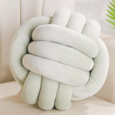 1 Coussin Noeud, Velours Doux, Rembourrage Coton PP, Décoration Salon, Chambre Enfant, 28cm (1/5)