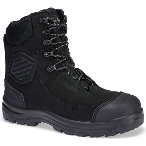 Bota de espinilla de cuero compuesto S3S HRO FO SC HI CI AN LG SR FD22 40 Negro (1/2)