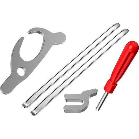 Kit De Levier De Changement De Pneu Kit D'outils De Réparation De Pneus Démonte-pneus Outils De Démontage des Pneus avec Clé à Valve Et Pince à Pneu (1/4)
