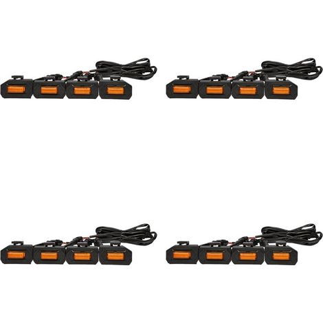 Kit di luci a LED da 16 pezzi per la griglia anteriore del Toyota Tacoma Raptor TRD Off-Road Sport Edition 2020-2021, con luci esterne di colore ambra.