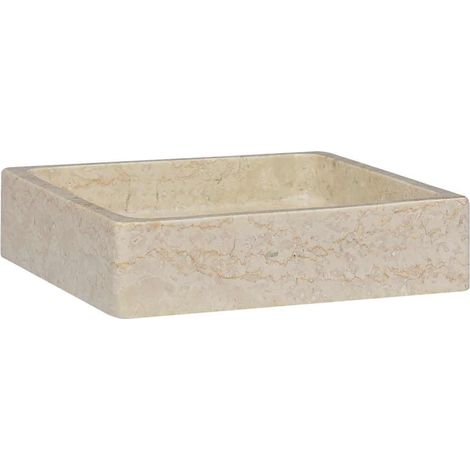 Maison Exclusive - Waschbecken Creme 40x40x10 cm Marmor