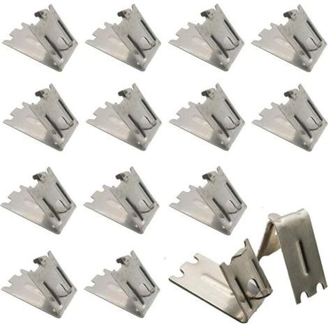 Lot de 25 clips d'étagères de réfrigérateur, clips pour étagère congélateur, support pour étagère de réfrigérateur, crochets en acier inoxydable, clip pour étagère pour réfrigérateur (1/5)