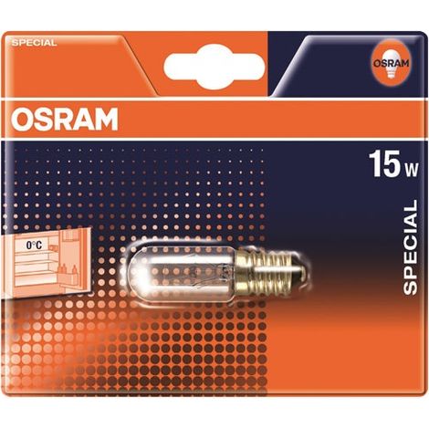 Osram – Ampoule spéciale four e14 15W 60lm – Culot e14 – Lumière chaude 2700K – Compatible réfrigérateurs et congélateurs