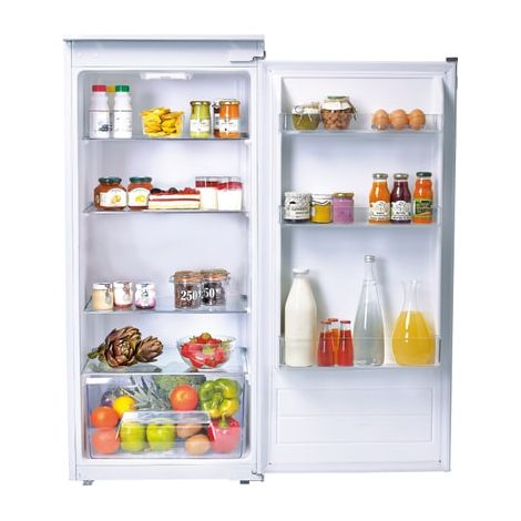 Candy – Réfrigérateur intégrable 1 porte 197L – Froid statique – Dégivrage automatique – Éclairage Sky LED – Fixation à glissières (1/4)