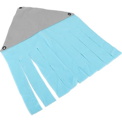 Cachette d'angle pour petits animaux avec pompons, idéale pour hamsters, chinchillas et lapins (gris-bleu) (1/5)
