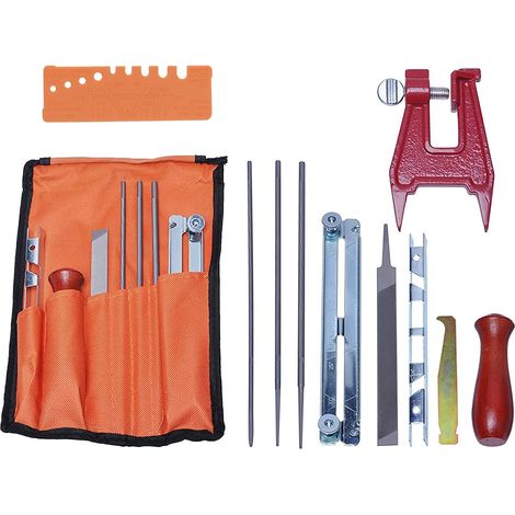 Universal Chainsaw Sharpening Kit – File Set, Depth Gauge and Storage Bag (1/4)
