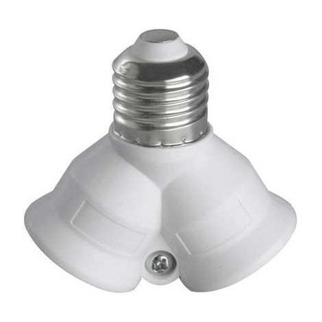 Heitronic 501010 Adaptador de casquillo E27 doble