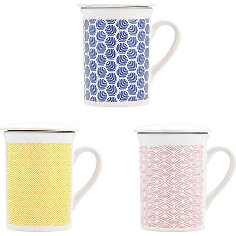 TAZZA MUG INFUSIONE CON FILTRO PIPA ASSORTITO - 33 CL
