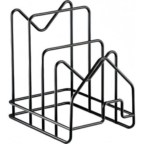 Étagère de rangement de cuisine avec porte-couvercles, tiroir à couvercles et porte-cuillères  convient aux couvercles de casseroles de 16 à 34 cm.