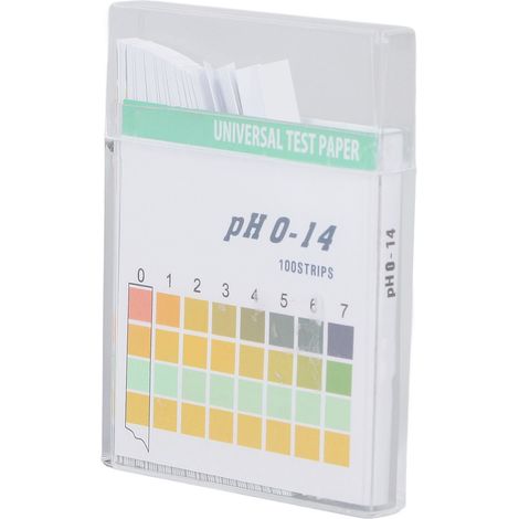 100 bandelettes de test de pH professionnelles et précises, universelles, pour cosmétiques, eau potable et sols (pH 0-14).