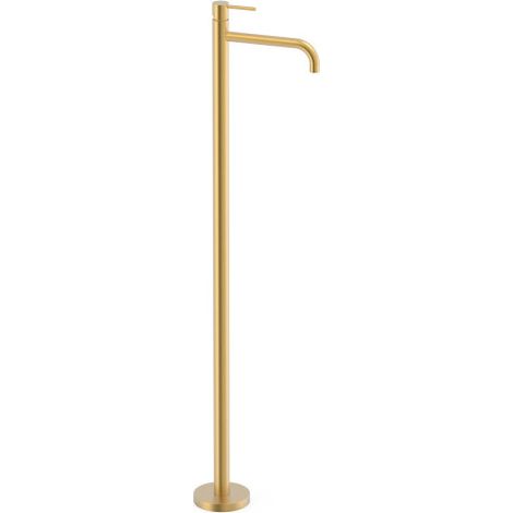 Mitigeur sur pied pour lavabo1 colonne verticale d’alimentation Or Mat 24K - TRES 26285305OM