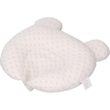 Oreiller Bébé Nouveau-né en Coton Respirant pour Prévenir le Syndrome de la Tête Plate 0-12 Mois (1/5)