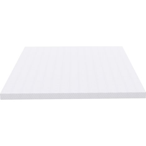 Matelas 120x200 cm en mousse froide 7 zones H3, housse lavable Oeko-Tex, ergonomique avec poignées, 5 cm d'épaisseur, blanc, pour lit double CHICFURN (1/5)