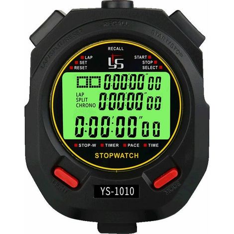 Chronomètre électronique lumineux professionnel pour l'entraînement sportif, avec fonctions silencieuses et lumineuses (1/5)