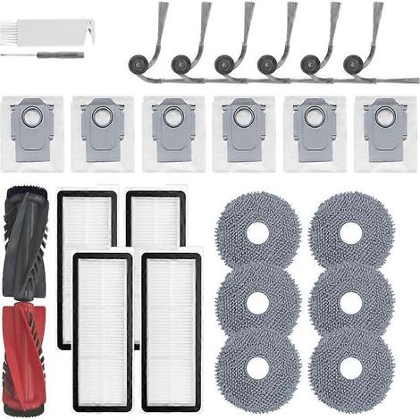 Kit d'accessoires Qrevo S5V (24 pièces) pour aspirateur robot Roborock Qrevo S5V/Curv/Edge : brosse, filtre et sacs de lavage. (1/5)