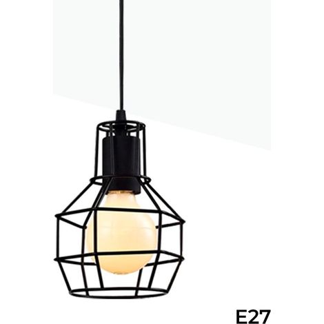 Lámpara Colgante Vintage Tipo Jaula "AZOR" - Negro (1/5)