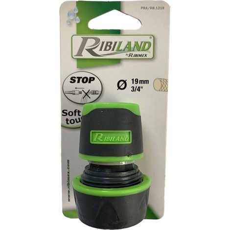 Raccord rapide bi-matière acquastop tuyau 19mm (1/2)