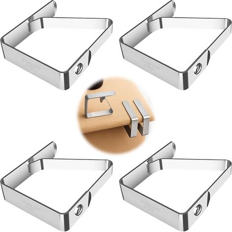 4 Pièces Pince Nappe, Accroche Nappe Exterieure, Anti-Glissant Attache Nappe De Table Exterieur Pince Nappe (1/5)
