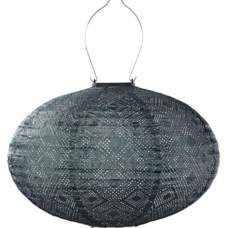 Linterna solar ovalada de 40 pulgadas, color gris y azul. (1/5)