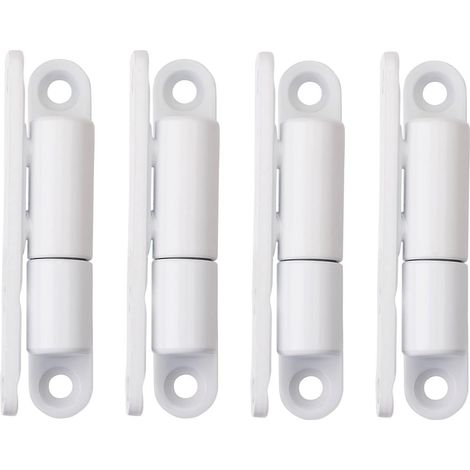 Charnière De Porte - 15 X 83 Mm - Charge Maximale 40 Kg - Technologie Roulement Sans Entretien - Blanc Laqué - Lot De 4