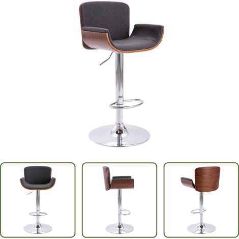Chaise moderne - Tabouret de bar Gris Tissu (1/5)