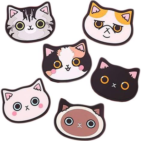 Silikon-Untersetzer mit Katzenmotiv – Gummimatte für Weinflaschen, Gläser (1/5)