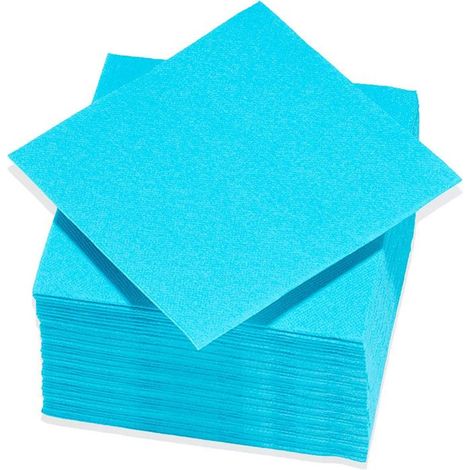Serviettes de Table - GAPPY - 40 Grandes - Aspect Tissu - Couleur Turquoise