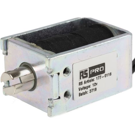 Rs Pro – Electroaimant linéaire 12 V – Action traction – Dimensions 37 x 20,3 x 26 mm – 65 g pour applications techniques précises